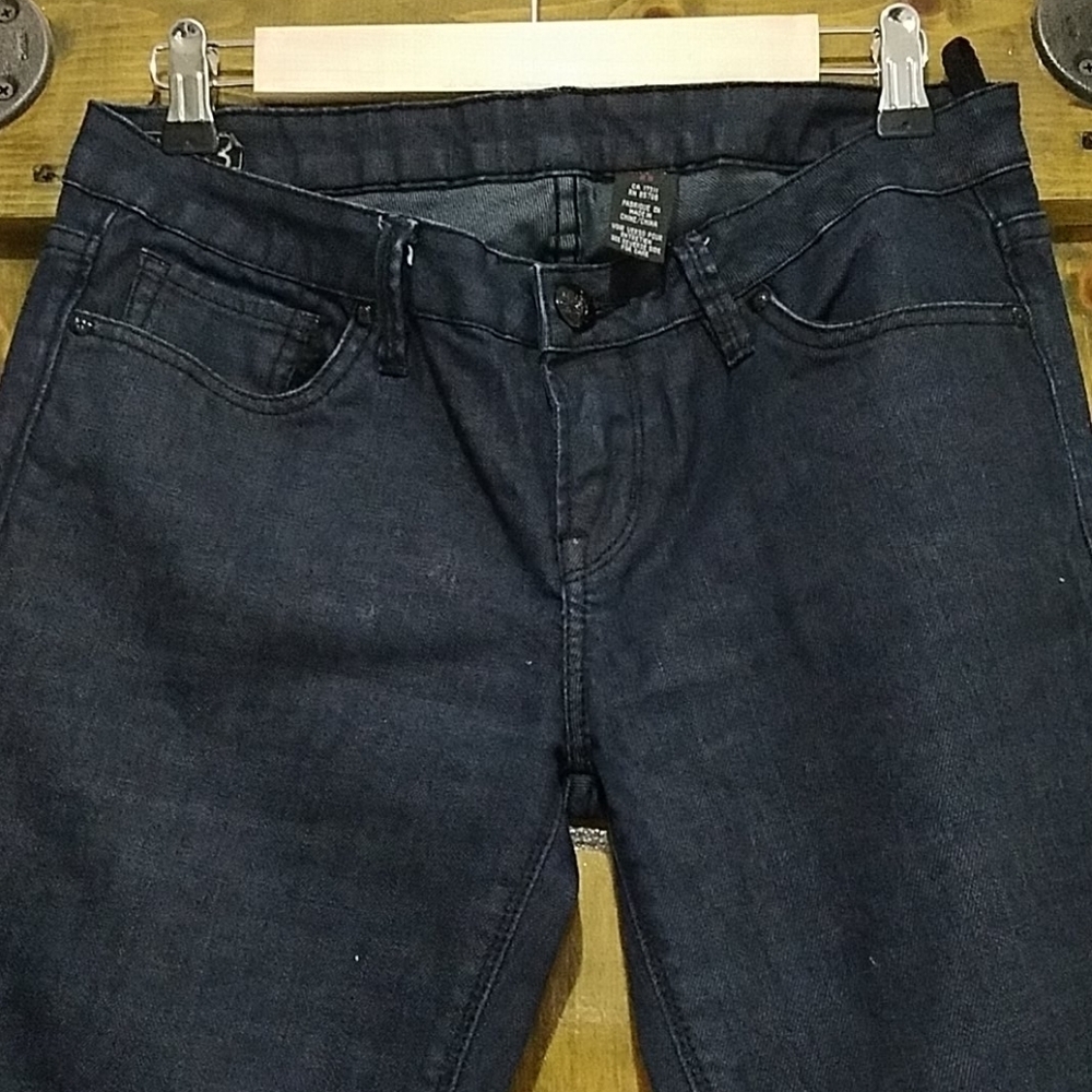 BUFFALO DAVID BITTON FARRAH FLARE WIDE LEG JEANS SIZE 28 x 34 WOMENS BLUE DENIM - Picture 3 of 9